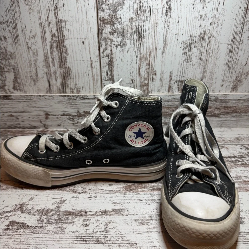 Converse Kids Black Canvas High-Top Sneakers